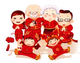 全家福插画png