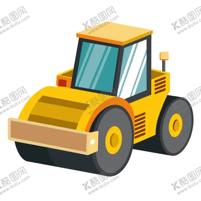 编号：59596711261600271243【酷图网】源文件下载-透视角度的压路机