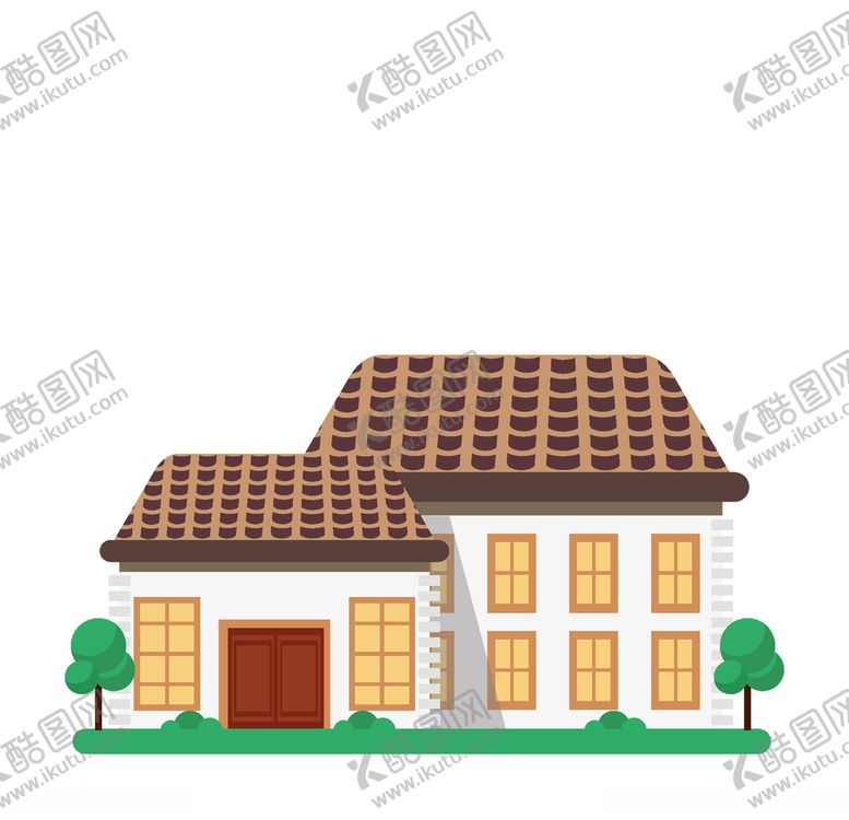 编号：71113609241748375325【酷图网】源文件下载-卡通建筑房屋