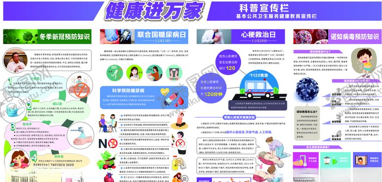 编号：38438305110144142248【酷图网】源文件下载-健康进万家系列宣传栏