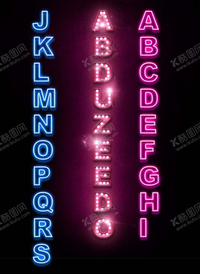 编号：35455809280418571789【酷图网】源文件下载-霓虹灯字体