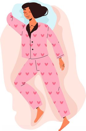 粉色睡衣女子舒适入眠