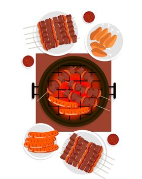 编号：53027409251129136483【酷图网】源文件下载-烤培根插画