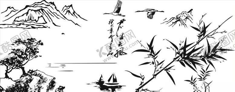 编号：30130410081014435763【酷图网】源文件下载-硅藻泥刻花线条花纹