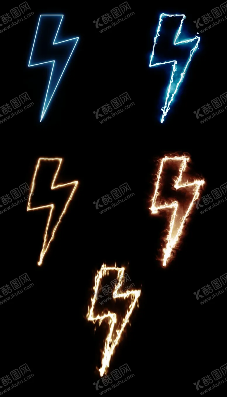编号：96295307010143322246【酷图网】源文件下载-卡通闪电1