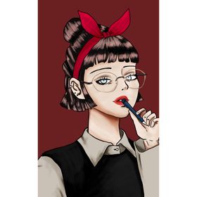 手绘女孩