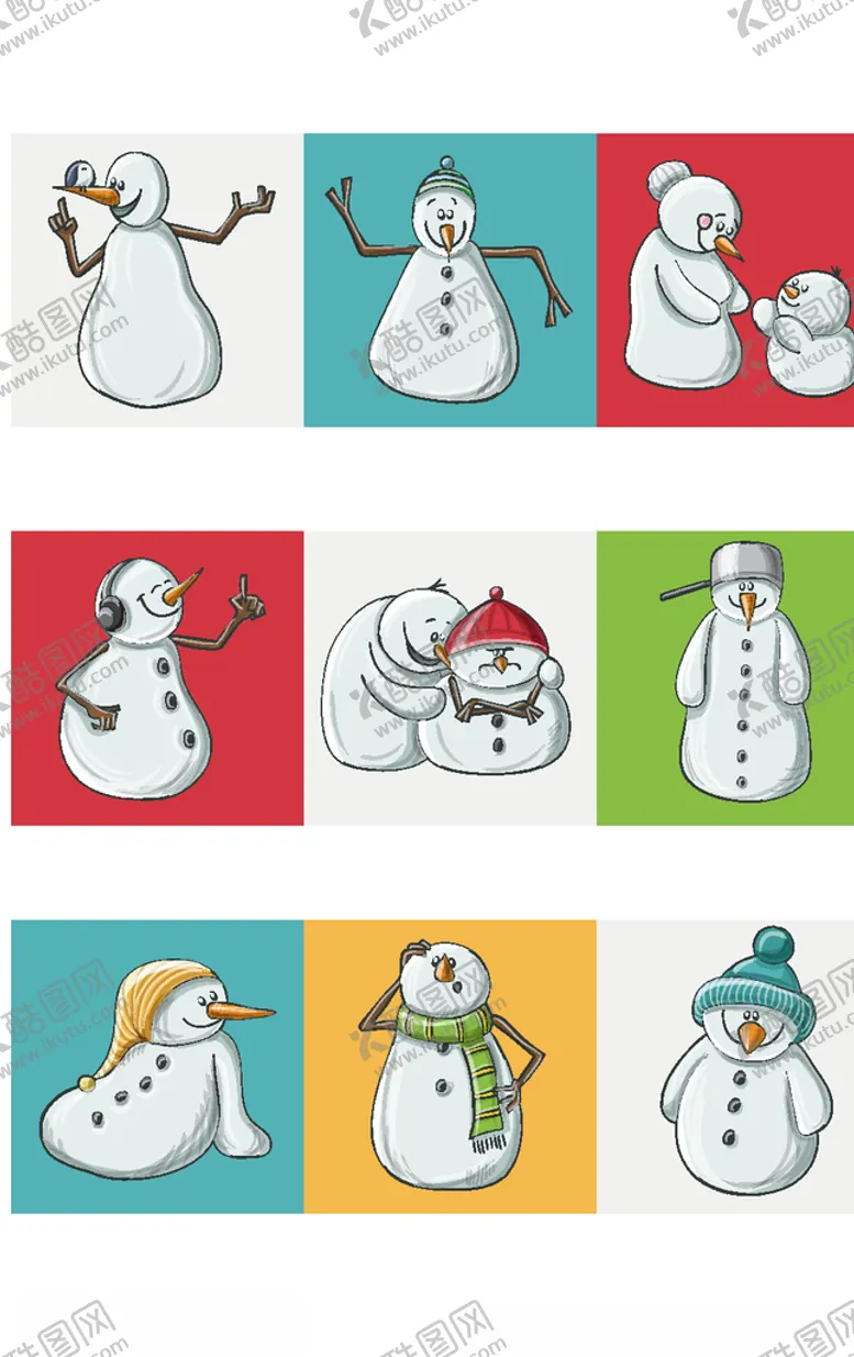编号：36520506240020574085【酷图网】源文件下载-卡通雪人可爱雪人