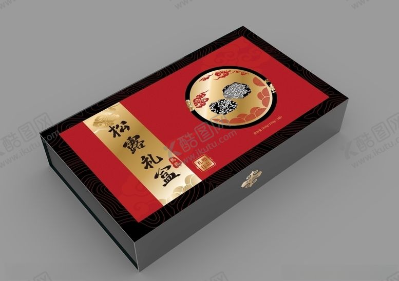 编号：90521006240037091749【酷图网】源文件下载-松露礼盒黑金方盒中式天地盒