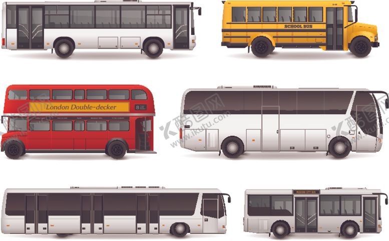 编号：42259010210338002099【酷图网】源文件下载-矢量大巴线稿