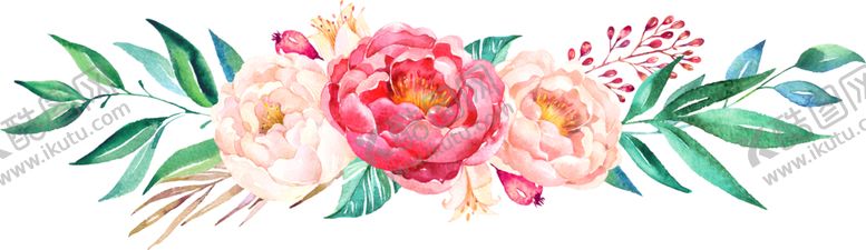编号：13342305050043455303【酷图网】源文件下载-水彩手绘花卉花朵植物