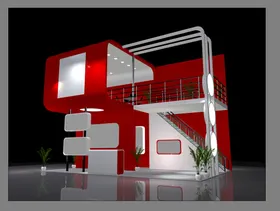 3D模型效果展厅设计展位设计图