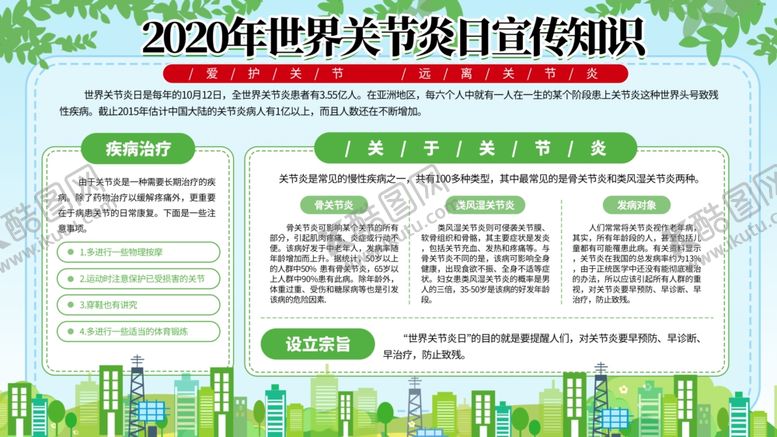 编号：21184104211556221833【酷图网】源文件下载-关节炎日宣传知识