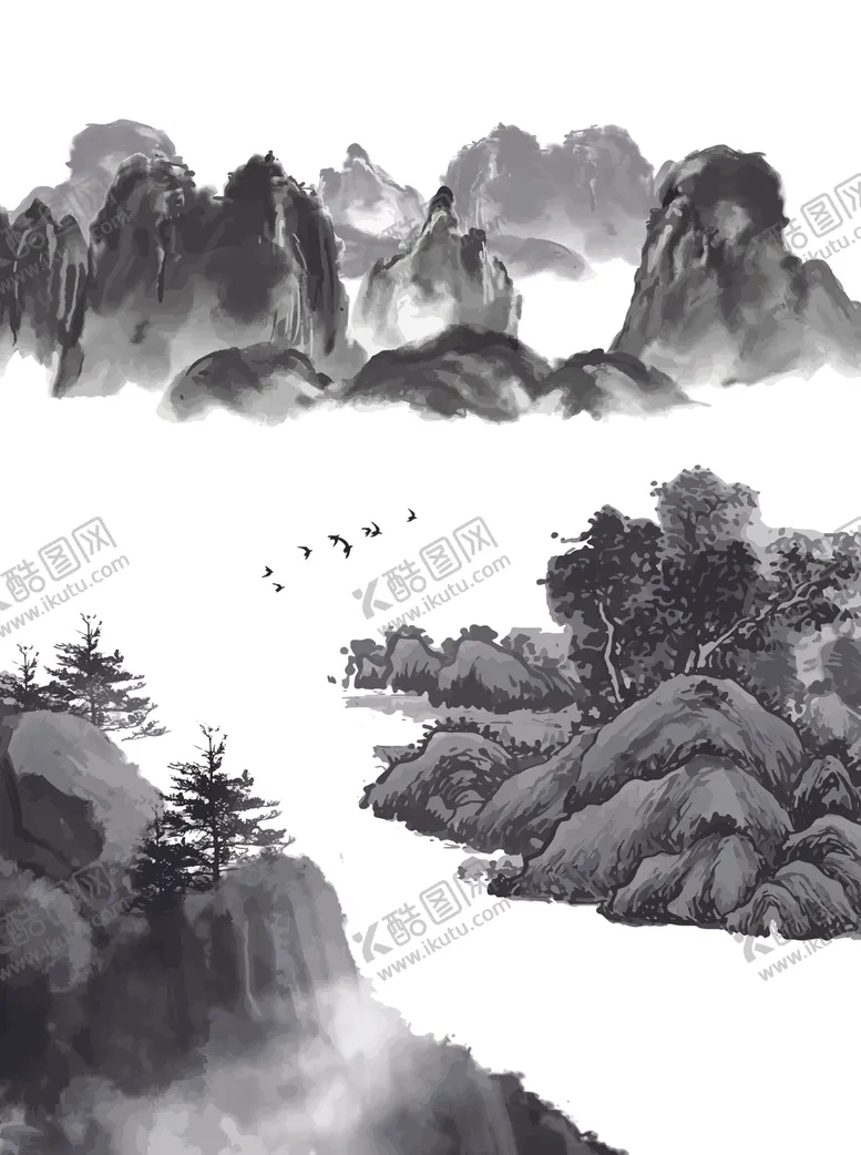 编号：69004312062353001273【酷图网】源文件下载-国画山水