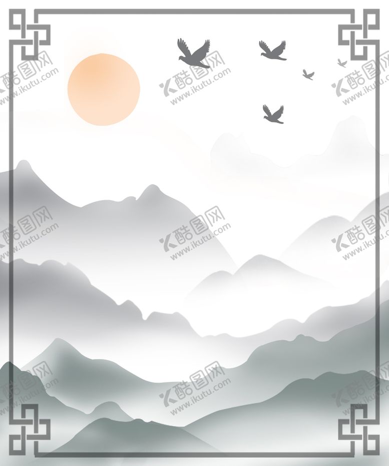 编号：13102311282205518667【酷图网】源文件下载-手绘山水画