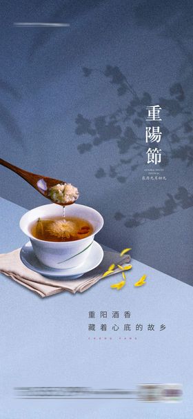 重阳节简约节日宣传海报