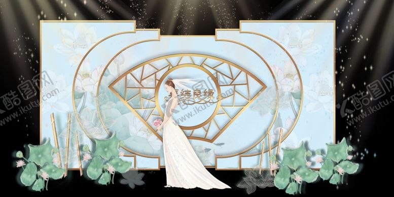 编号：29115705151405107793【酷图网】源文件下载-蓝色婚礼