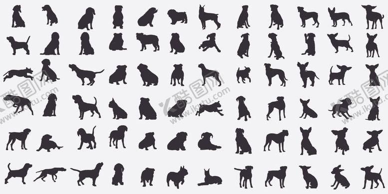 编号：91232109281833585993【酷图网】源文件下载-动物剪影