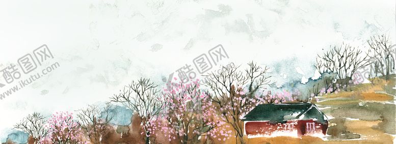 编号：23110210170130593753【酷图网】源文件下载- 手绘桃花插画海报图片