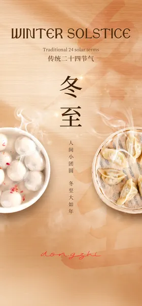 二十四节气冬至海报