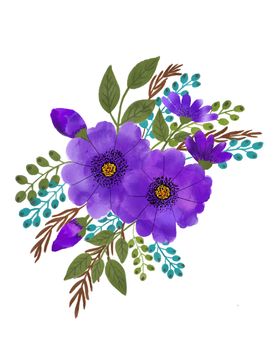 紫色花朵LOGO 