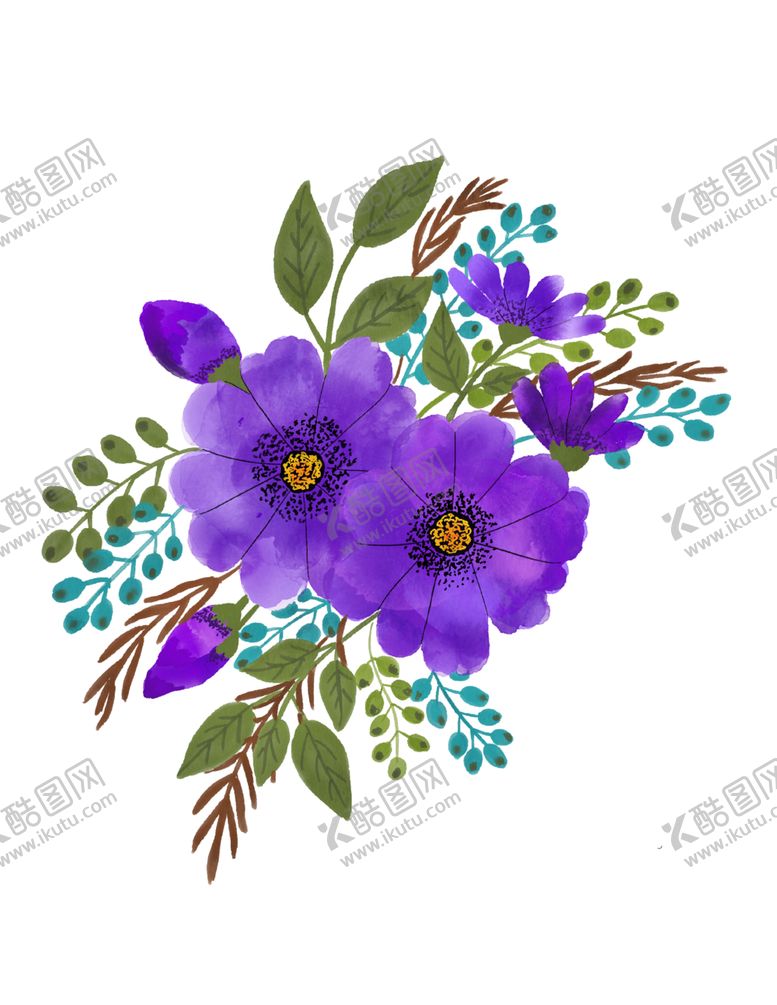 编号：55833409120403564260【酷图网】源文件下载-紫色花朵