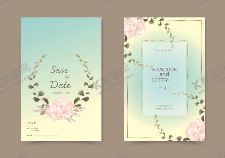 编号：79490009221604109629【酷图网】源文件下载-婚礼邀请卡