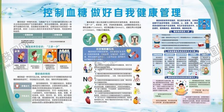 编号：76697509142037183758【酷图网】源文件下载-控制血糖做好自我健康管理