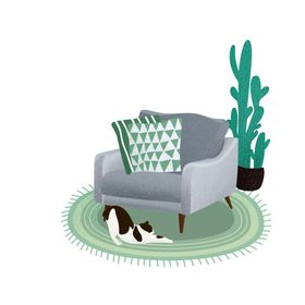 家居贴图仙人掌矢量图免抠