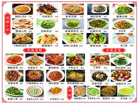 精美多样中式菜品菜单设计