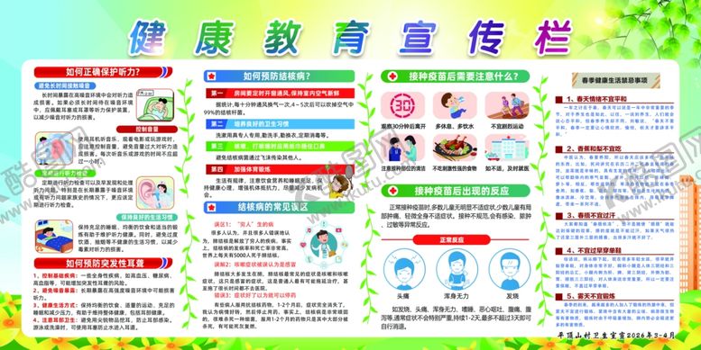 编号：35160404050025509950【酷图网】源文件下载-健康教育宣传栏