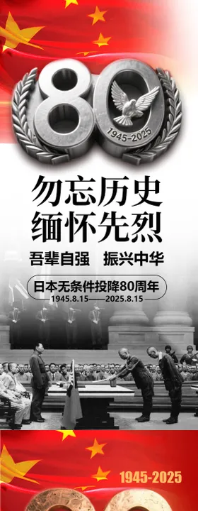 80周年抗日战争宣传海报