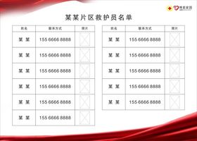 红十字救护员名单