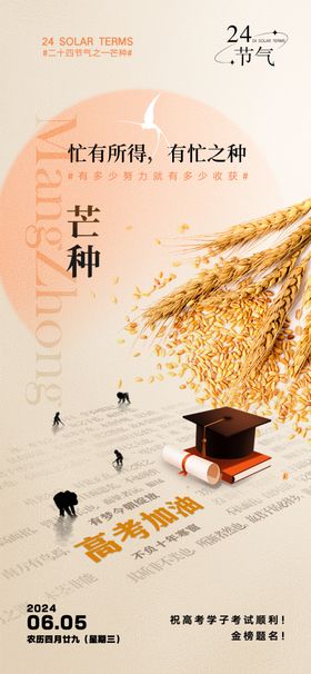芒种高考海报