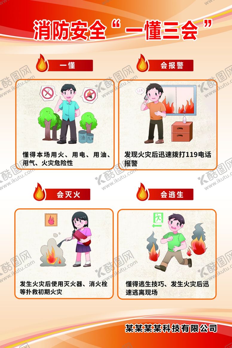 编号：32539512080533099596【酷图网】源文件下载-消防一懂三会展板