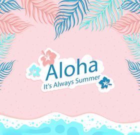 夏日素材海报元素