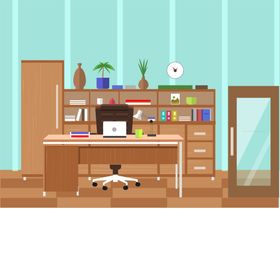 办公桌与淡雅背景