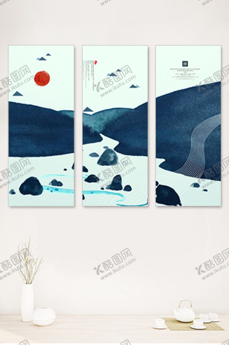 编号：55258909252026054547【酷图网】源文件下载-新中式山水画