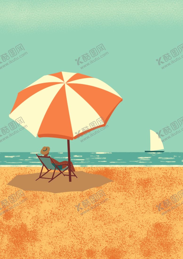 编号：81172709121850078298【酷图网】源文件下载-沙滩插画