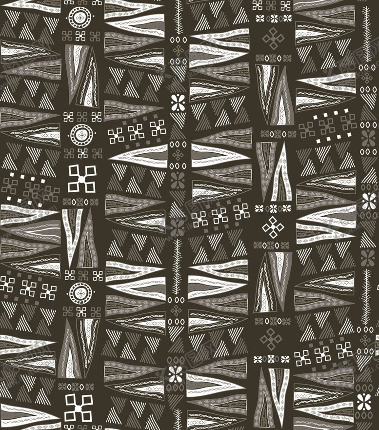 编号：11856809260356511848【酷图网】源文件下载-无缝几何三角印花