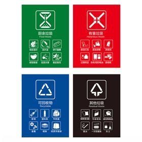 垃圾分类标识图案