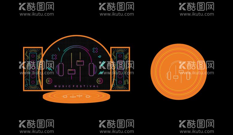 编号：39619412160944471113【酷图网】源文件下载-霓虹灯舞台发光背景