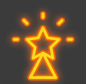 霓虹灯发光气球星星