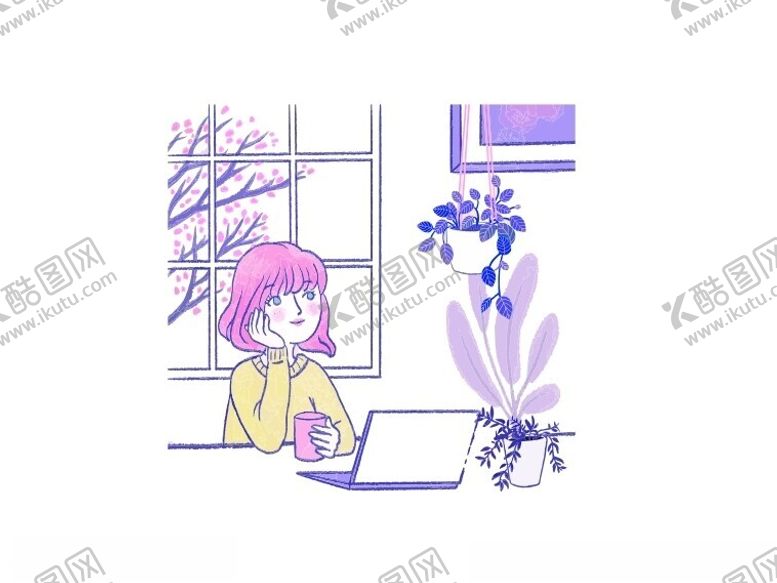 编号：69025602142300449286【酷图网】源文件下载-窗边发呆小女孩