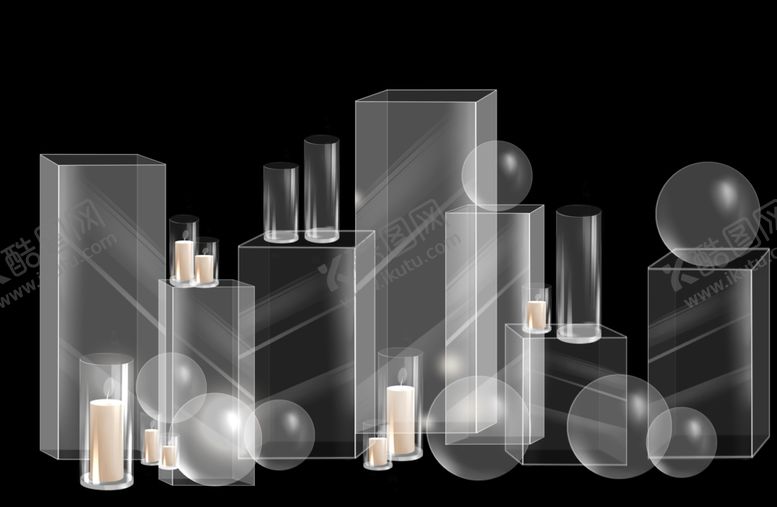 编号：97229909271048178063【酷图网】源文件下载-亚克力玻璃球玻璃瓶半透明