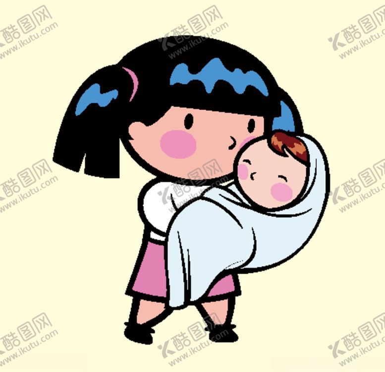 编号：62424607030254529391【酷图网】源文件下载-女孩照顾婴儿