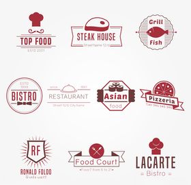 欧美复古图章简洁logo标表logo素材