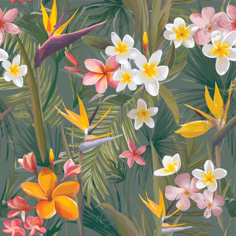 编号：19498210061925579959【酷图网】源文件下载-热带植物创意设计图案