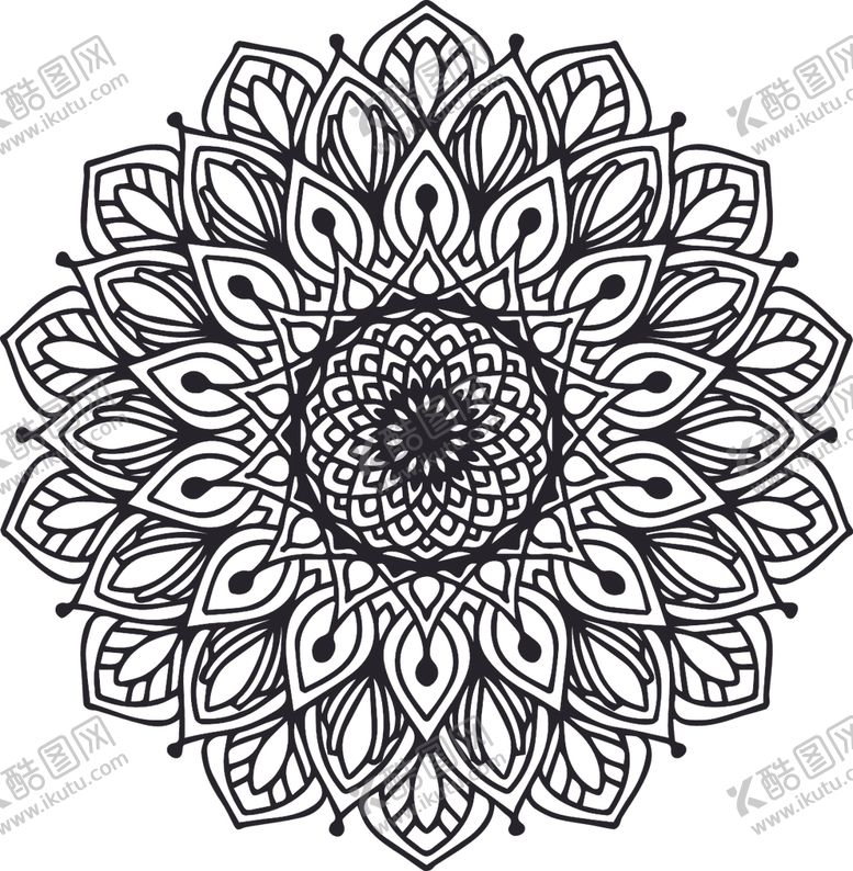 编号：75576111010200548864【酷图网】源文件下载-曼陀罗花纹
