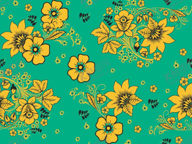 编号：31135410020042255621【酷图网】源文件下载-金昌分色花朵线条花