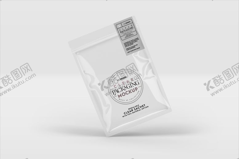 编号：07683109151044237608【酷图网】源文件下载-透明食品袋样机牛皮纸糖果包装袋